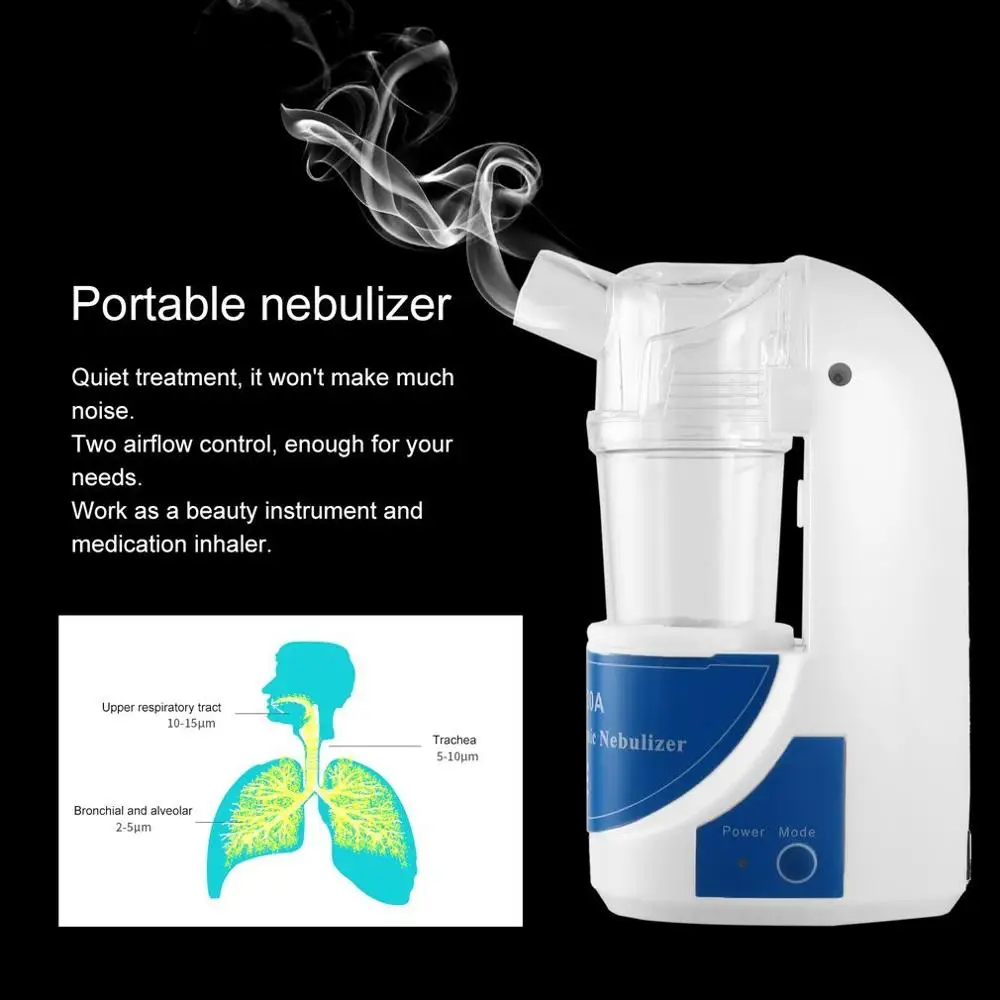 

Portable Ultrasonic Atomizer Beauty Instrument Spray Aromatherapy Steamer Handheld Quiet treatment Asthma Inhaler Nebulizer