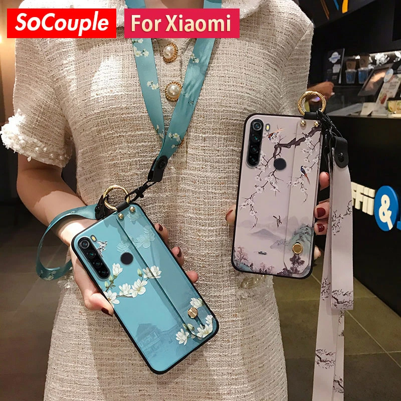 Socouple For Redmi Note 9 Pro Case For Xiaomi 9 9t A3 Lite Redmi Note 9 Pro 9s 7 8 10 Pro Wrist Strap Phone Holder Lanyard Case Phone Case Covers Aliexpress