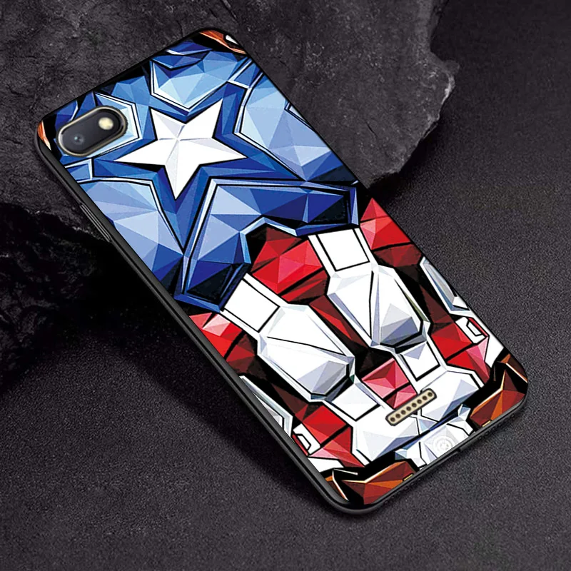 TPUBLK645 Чехол для Xiaomi Redmi 6A чехол Hero Marvel чехол для телефона для Xiaomi Redmi 4A 5A 6A 7A 8A черный ТПУ чехол для Redmi 4X5 6 7 8 чехол s - Цвет: TPUBLK645