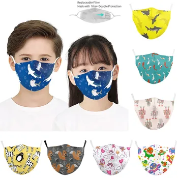 

Children Kids Proteger Face Covering Reusable Washable Breathable Soft Mask Breathable Costumes Cosplay masque Mascarilla #M