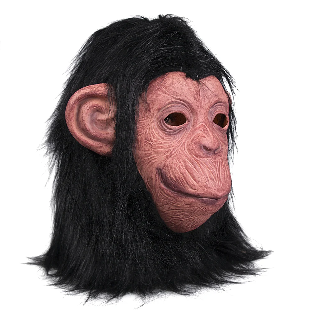 Newest Lifelike Monkey Orangutan Full Face Mask Halloween Gifts Eco-friendly Nature Latex Cool Mask For Cosplay Party Dress up (3)