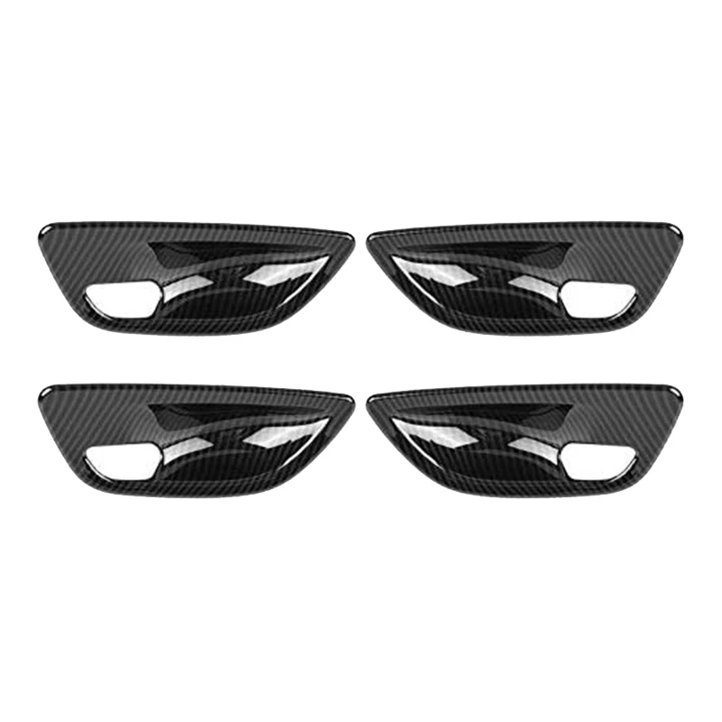 

NEW-4Pcs отделка для внутренней дверной ручки из углеродного волокна для BMW 5 Series F10 2011-2016