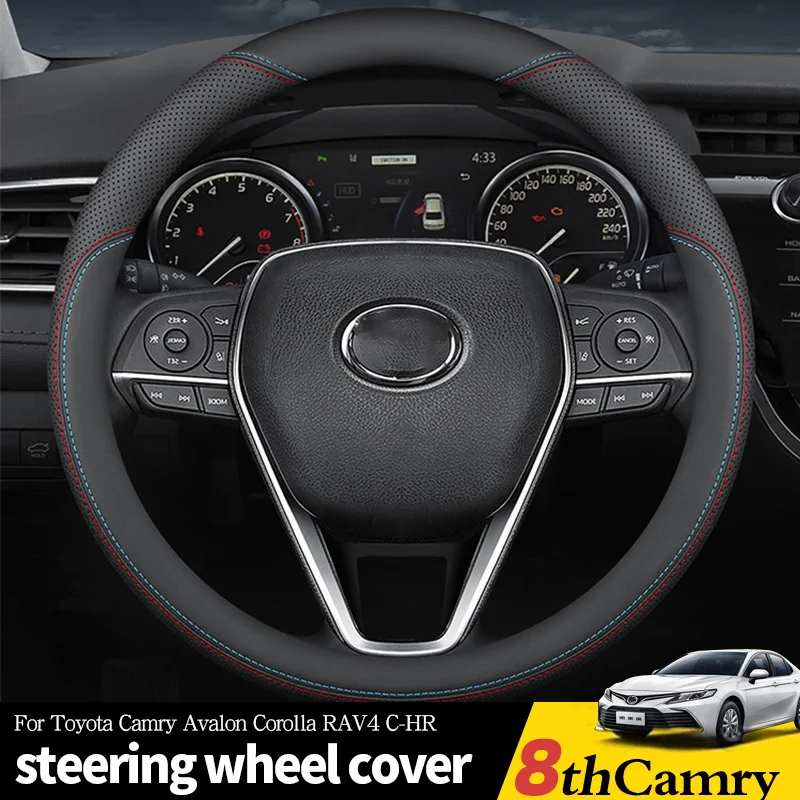 Car Steering Wheel Cover For Toyota Camry Avalon Corolla Rav4 Chr Pu