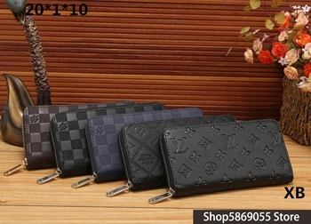 

Luxury Louis Vuitton LV- Men Women Wallets Fashion Long Leather Top Quality Card Holder Classic Female Purse Brand Wallet L38
