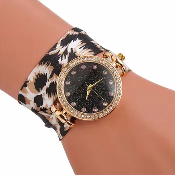 

Leopard print cloth belt women's watch star series ladies watch hot diamond watch luxury brand fashion watches