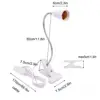 EU US Plug 360 Degrees Flexible Desk Lamp Holder E27 Base Light Socket Gooseneck Clip-On Cable With On Off Switch for Home Plant 2