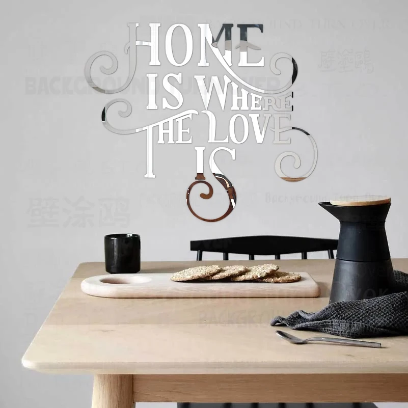 Алфавит зеркальные настенные наклейки Декор для дома украшения комнаты