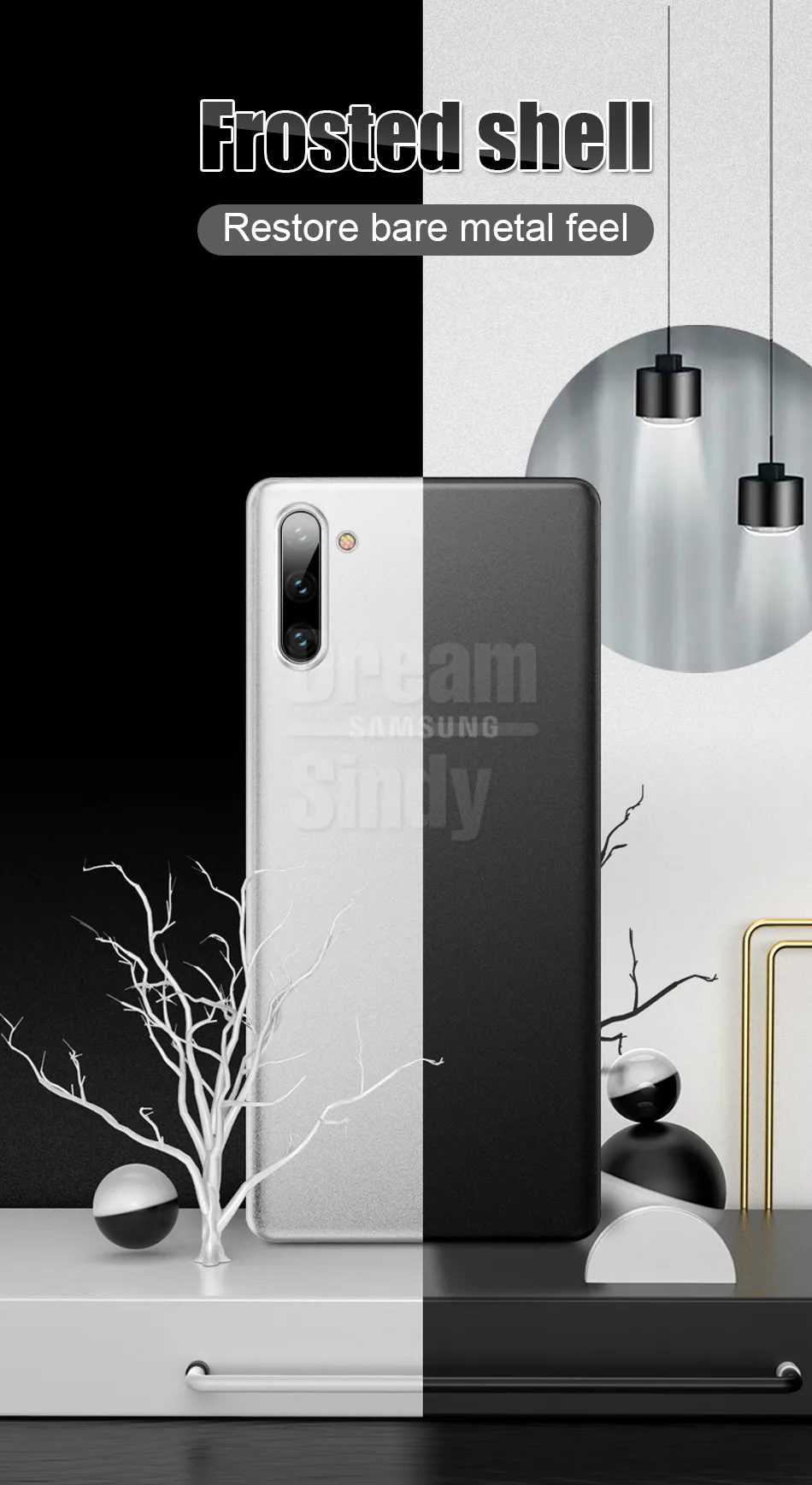 Роскошный ультра тонкий чехол 0,26 мм для samsung Galaxy S8 S9 S10 Plus S10e чехол для Note 8 9 10 Pro противоударный чехол