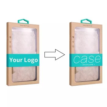 

500pcs Retail Packaging Box Karft Paper Packing Box for iPhone 8 XS MAX Samsung S10 for Phone Case Cover