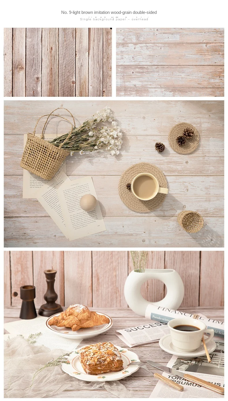 57*87cm Photography Backdrops Marble Wood Grain 2 Sided Waterproof Backgroud Cosmetics Photo Background for Studio Photo