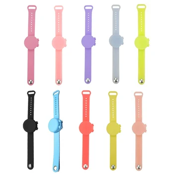 

Portable Hand Sanitizer Refillable Silicone Hand Dispenser Wearable Hand Sanitizer Bracelet Wristband 15ML