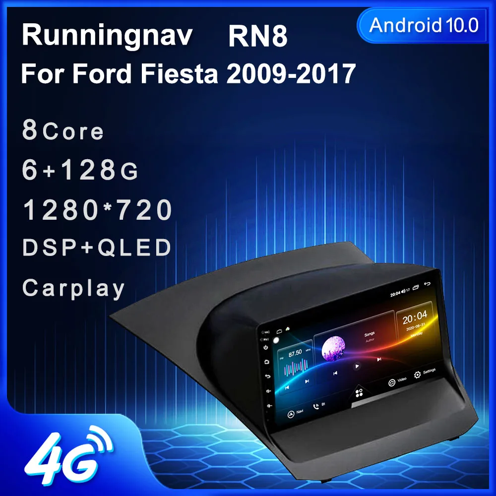 

4G LTE Android 10,1 автомобильный DVD GPS-плеер для ford FIESTA 2009-2017 автомобильное радио, стерео, головное устройство, навигация