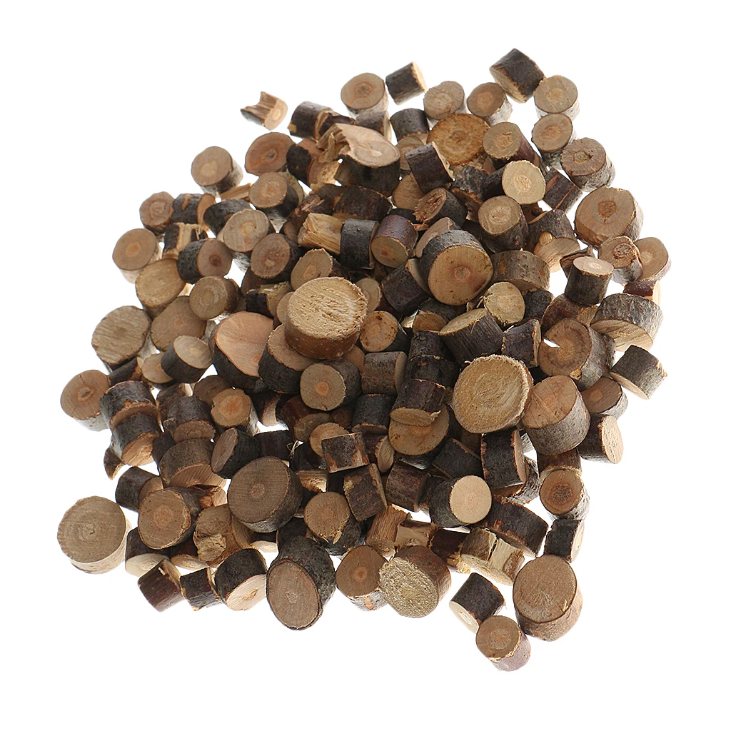 200pcs Wooden Wood Log Slices Discs Round Decorative Rustic Wedding Supplies