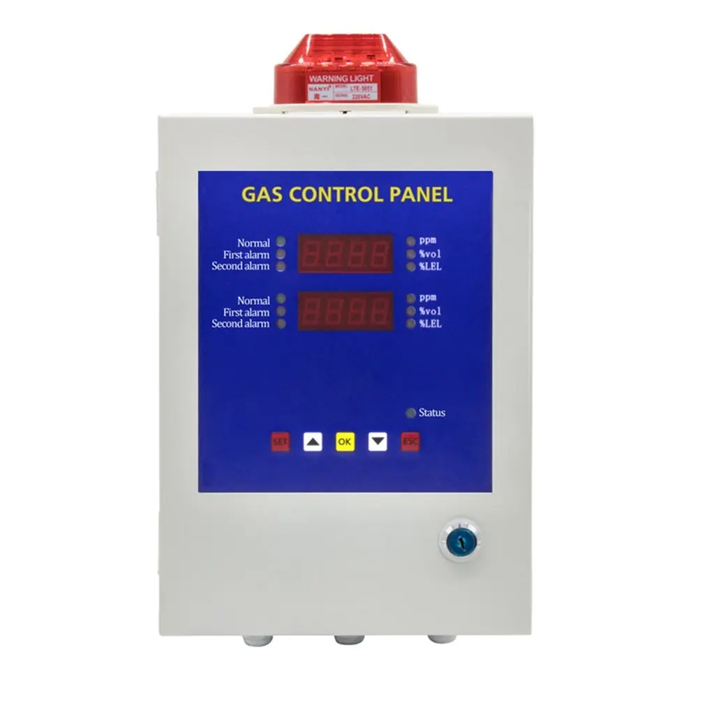 

BH-50 2-channel Gas Monitor System Alarm Controller Detector LED Display Intelligent System Zero Calibration On Line
