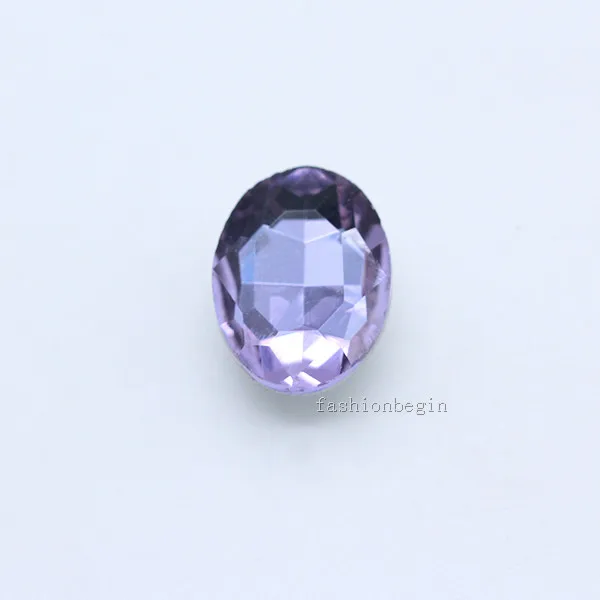 lt violet 20p 10x14 мм Овальный цвет с заостренным фольгированным дном обратно граненые хрустальные стразы Драгоценности обувь, сумка, одежда, заколка для волос ремесло стеклянный модный камень - Цвет: lt violet
