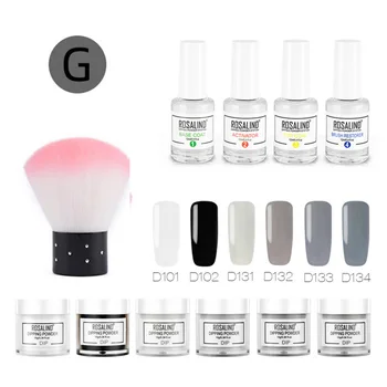 

Dipping Powder Set Easy Apply Chrome Pigment Glitter Natural Home Nail Art Shining Holographic Fast Dry Salon Manicure Tool