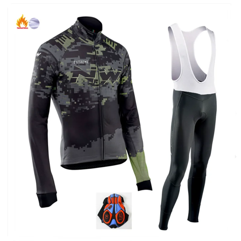 Northwave Pro Equipo De Ciclismo De Invierno Ropa Transpirable Ropa De Ciclismo Ropa Deportiva Al Aire Libre De Manga Larga MTB