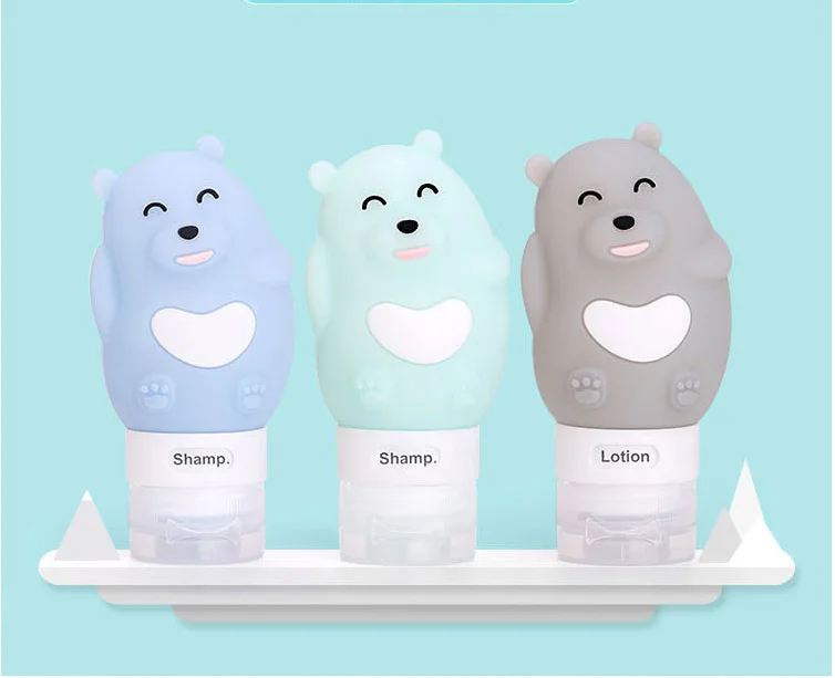 80ml Portable Silicone Refillable Bottle Animal Cute Empty Travel Packing Press for Lotion Shampoo Cosmetic Squeeze Containers | Дом и сад