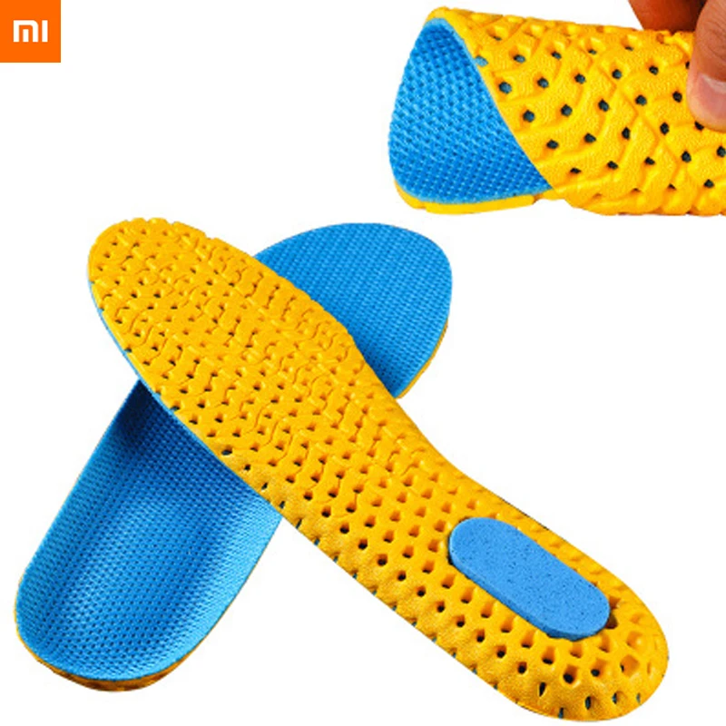 Новинка xiaomi youpin мягкая амортизирующая стелька с эффектом памяти медленное восстановление удобная посадка дышащие сухие спортивные стельки