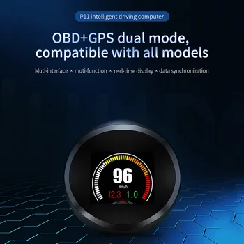 

Warning Alarm Systems Universal Auto Electronic Voltage Alarms P11 GPS OBD Car HUD Head Up Display Overspeed