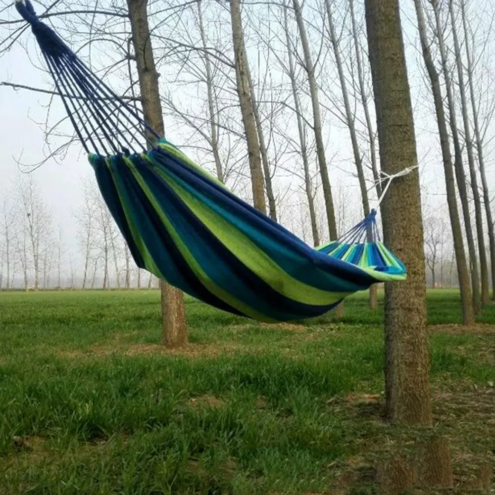 Hanging Hammock Strong 3 Colors Canvas Tent Explore Hike Swing Field Survival Camp Outdoor Leisure Picnic 280*100 Hanging Bed