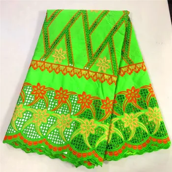 

5 yard Swiss lace fabric 2020 latest Dry lace embroidery African 100% cotton fabrics Swiss voile lace popular Dubai style 4L8263