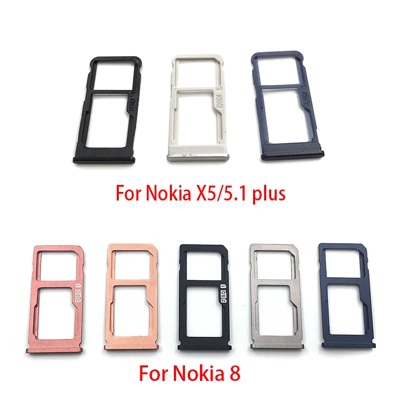 10 шт./партия, слот для sim-карты держатель адаптер Аксессуары для Nokia 6 8 7 Plus/5,1 Plus X5