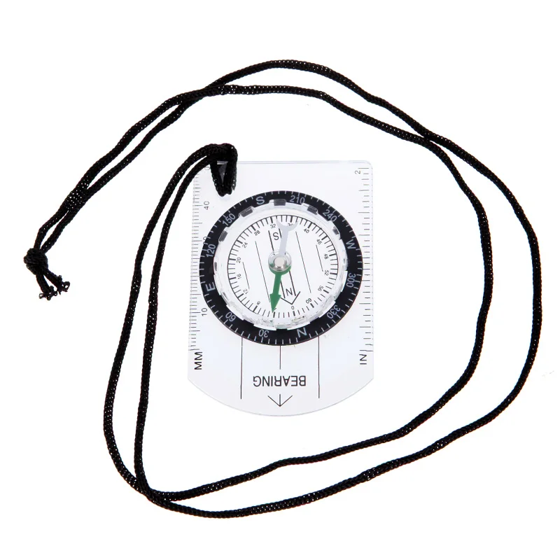 

1pc Mini Baseplate Compass Outdoor Camping Hiking Cycling Scouts Map Scale Ruler Military Compass