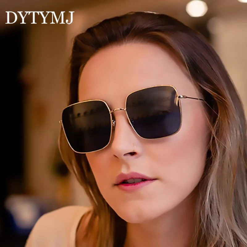 

DYTYMJ Oversized Square Sunglasses Women Luxury Brand Designer Sun Glasses Women Retro Alloy Sun Glasses for Men Vintage Oculos
