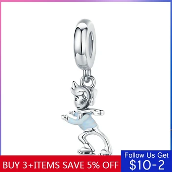 

CodeMonkey Genuine 925 Sterling Silver Skiing Boy Pendant Charm for Women Original Bracelet Christmas Collection Gifts CMC1352