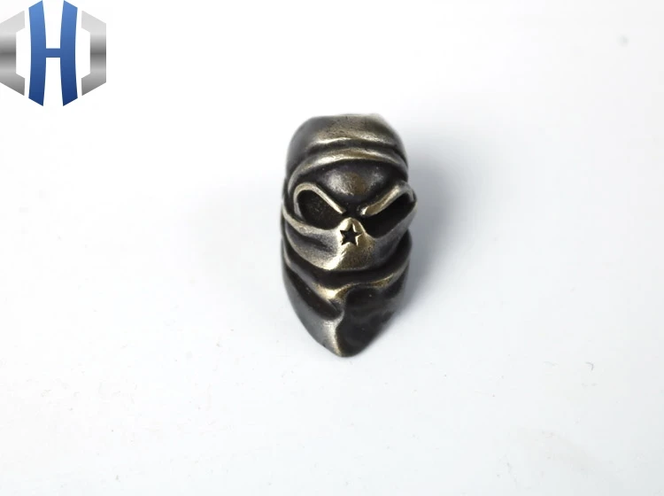 

EDC Knife Beads Black Color Brass Ninja Lanyard Bead Paracord Knife Tool Pendant