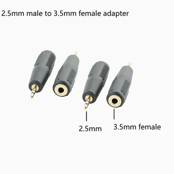 

10pcs/lot Audio Stereo 2.5 mm Male to 3.5 mm Female Jack Adapter Converter