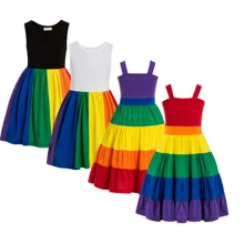 Jojo Siwa/Радужное платье для дня рождения; платье-пачка для дня рождения; Радужное платье для девочек; Радужное платье; вечерние платья