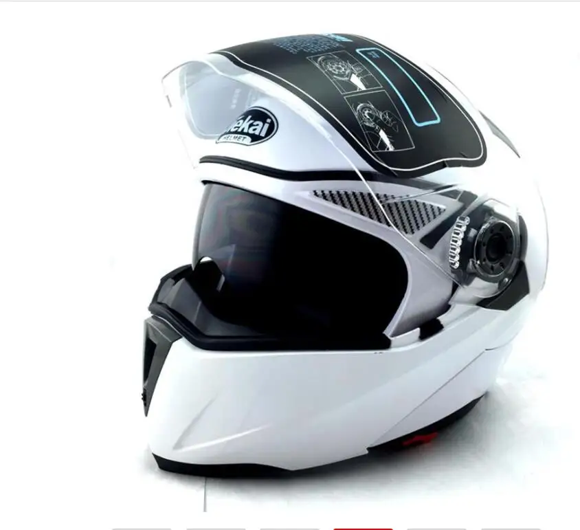 Мото rcycle двойной козырек шлемы модульный откидной шлем гонки двойные линзы capacete casco moto DOT шлем с сертификатом ECE JIEKAI 105