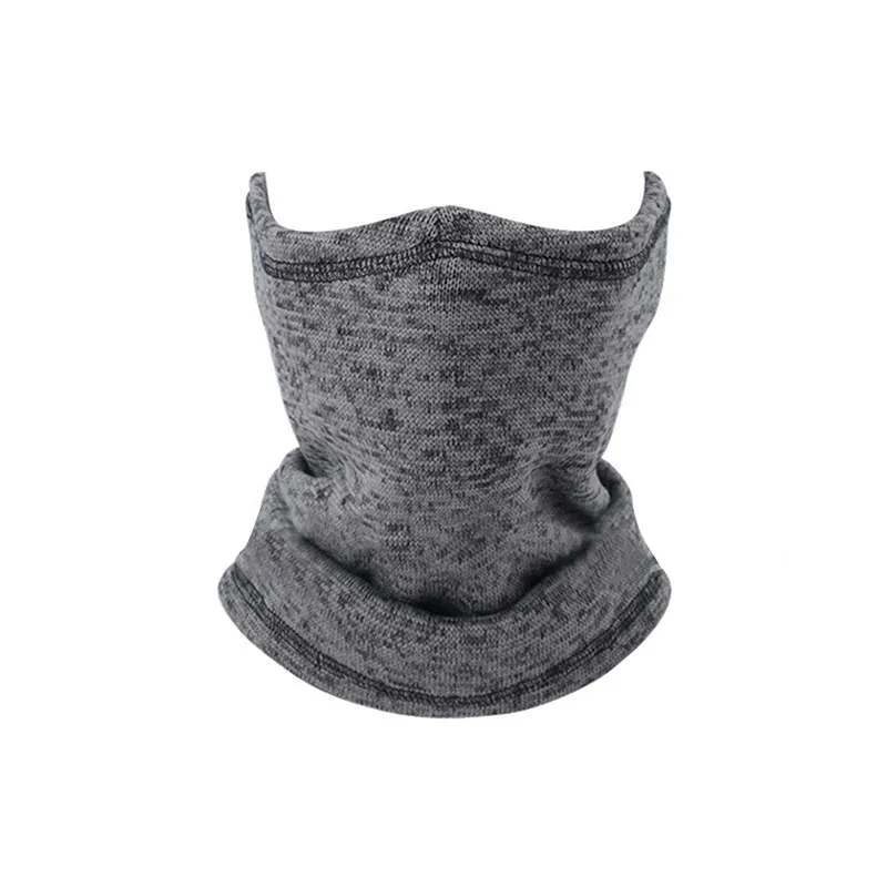 Outdoor Winter Thicken Warm Fleece Neck Warmer Cycling Scarves Men Woman Ski Climbing Neck Scarf Protective Fleece Neck Warmer - Цвет: Темно-серый