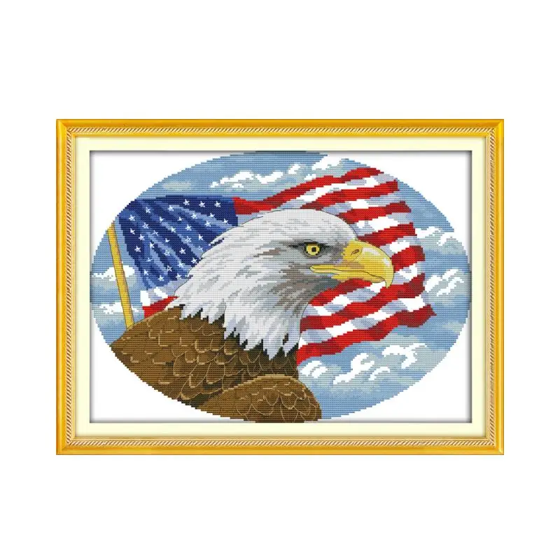 Bald eagle(2) cross stitch kit 18ct 14ct 11ct count printed canvas stitching embroidery DIY handmade needlework