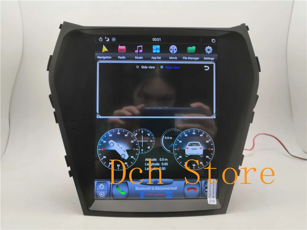 10,4 ''Tesla стиль Android 8,1 автомобильный DVD gps плеер для hyundai santa Fe Ix45 2013 PX6 CARPLAY ips