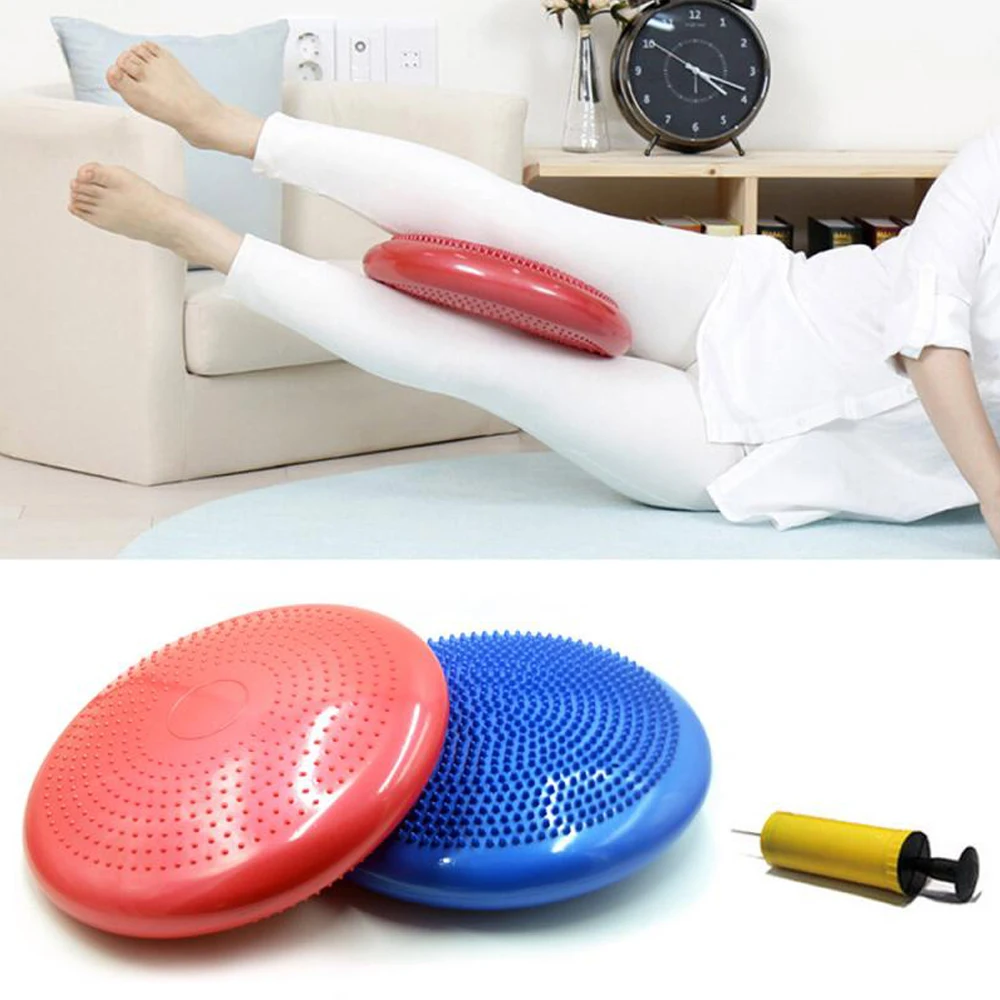 Yoga Balance Massage Pad Yoga Wobble Stability Cushion Mat Free Pump