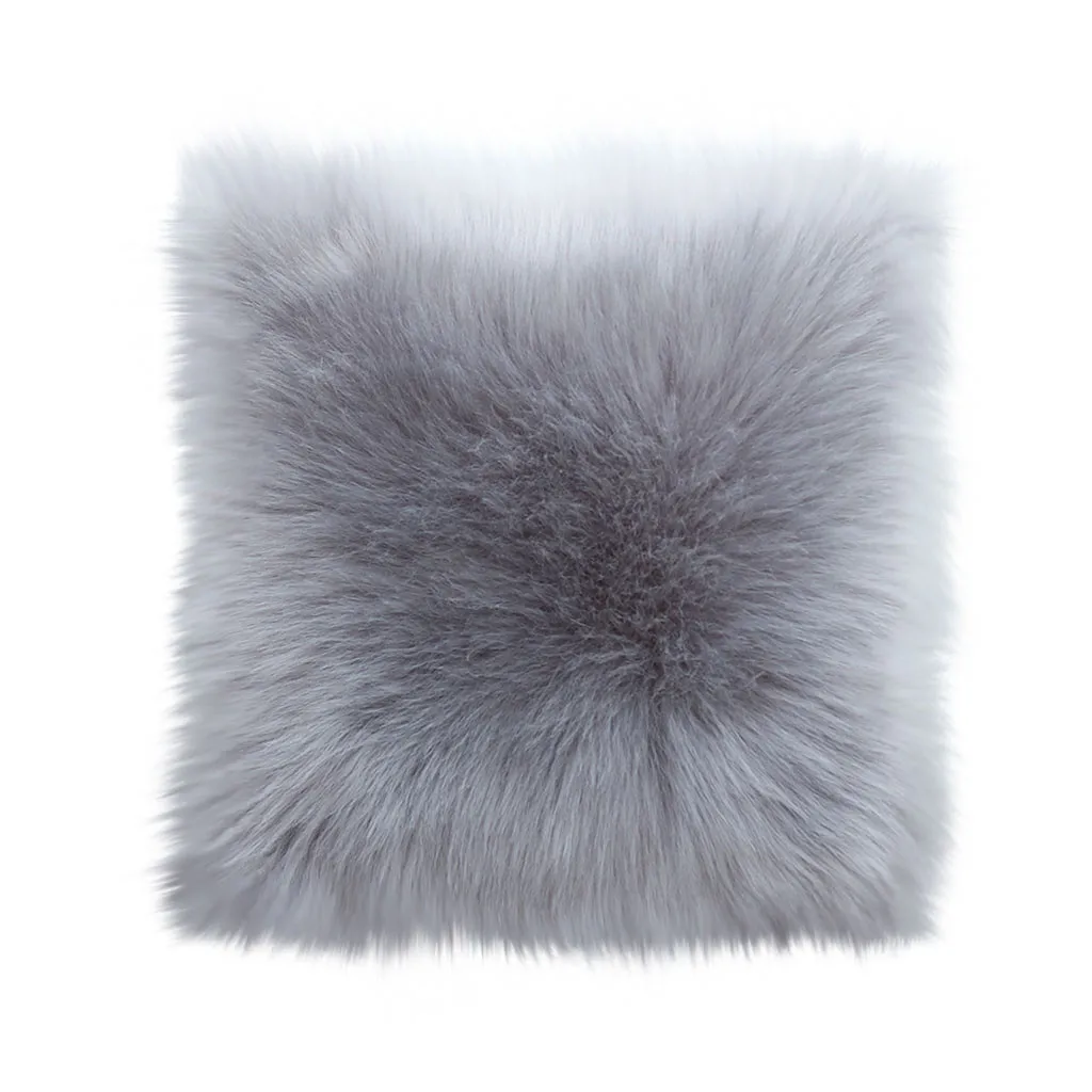 Sofa decorative mat imitation wool plush fashion throw pillow coffee shop sofa cushion cuscini sedie home decor pillow 10.21 - Цвет: HSS91017003D