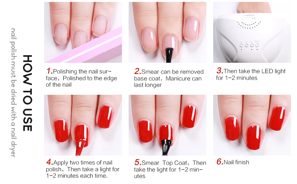 Gel Nail Set With Nail Gel Polish Kit 10PC 8ml Gel Polish 80W Dryer Kit Tools Nail Extension Kit Semi Permanent Nail Art Set