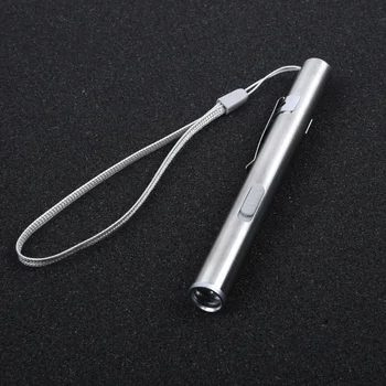 

13*1.3CM FLASHLIGHT SMALL LED Torch Light Mini Pen MICRO USB Rechargeable TINY Outdoor Camping Hiking Trekking