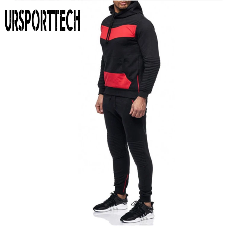 Mens Tracksuits Jogging Suit Patchwork Hoodies Set Man Pullover Hoodies and Sweatpants Male Work Out Jogger Set Gym Clothing Mens Tracksuits Jogging Suit Patchwork Hoodies Set Man Pullover Hoodies and Sweatpants Male Work Out Jogger Set Gym Clothing