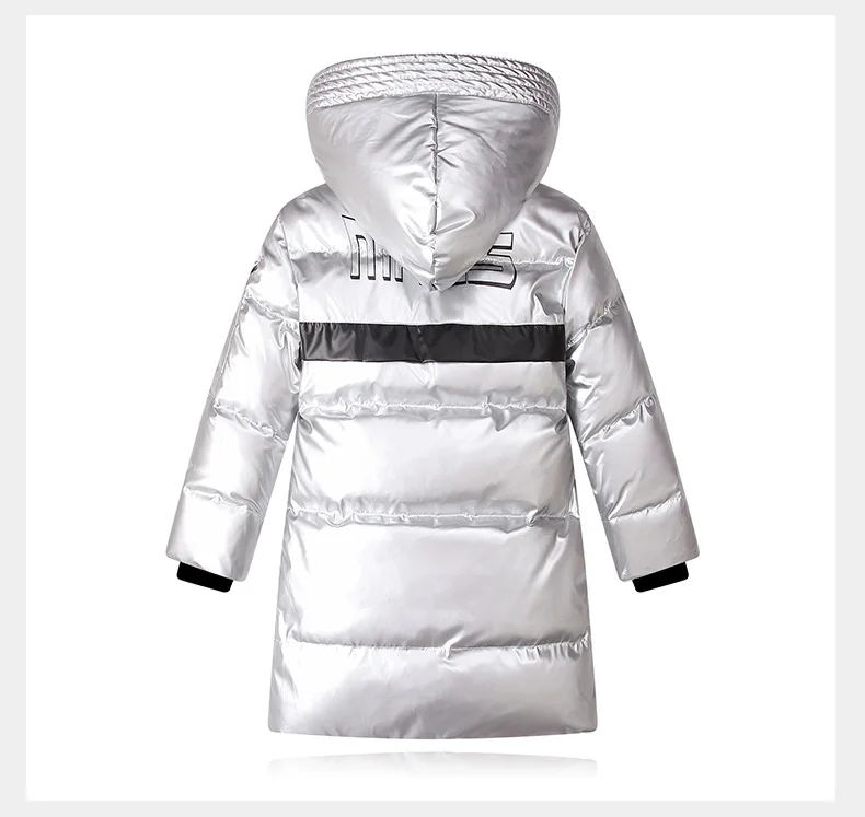 design brilhante crianças parkas engrossar casaco outerwear