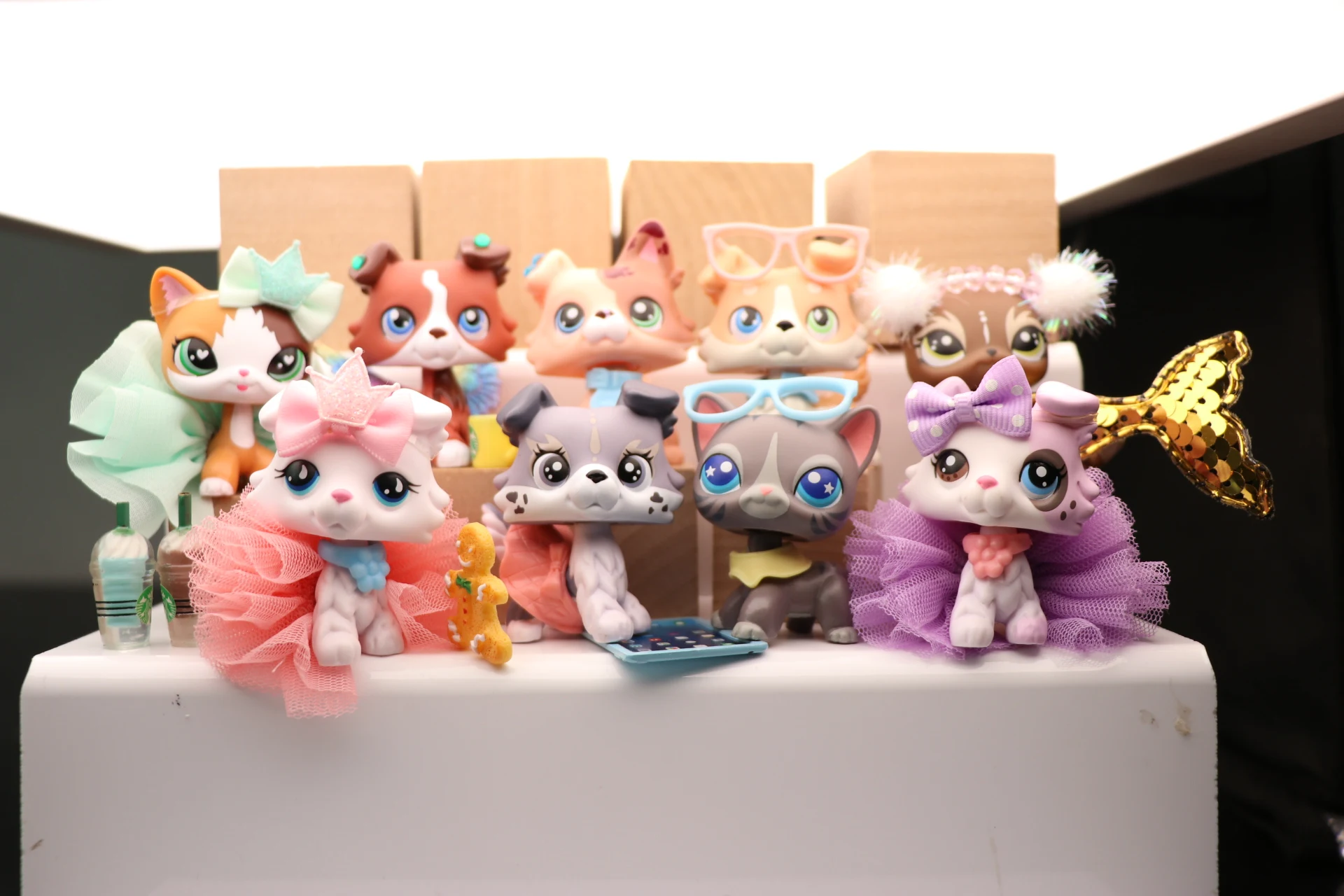 Pet Shop колли короткие волосы кошки с много аксессуаров|Игровые фигурки и