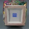 Qing Dynasty Qianlong Enamel Painted Gold Flowers And Birds Square Vase Home Furnishings Antique Porcelain Collection 6
