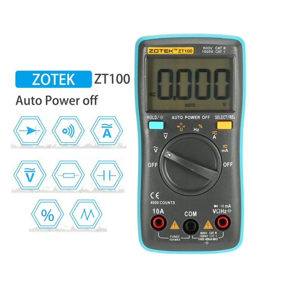 

Digital Multimeter Ammeter Voltmeter Resistance Frequency backlight Meter voltage Diode Frequency ZT98 ZT100 ZT101 ZT102
