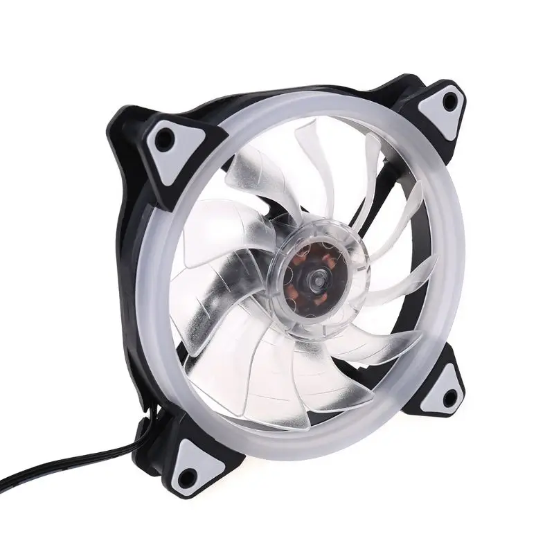 

1Set 120MM Computer PC Laptop Case Cooling Fan Adjustable RGB LED Light Cooler