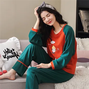

Pure Cotton Orange Blackish Green Lovely Cartoon Insert Shoulder Sleeve Length Pants Easy Full Cotton Home Furnishing Serve
