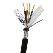 Экранированный буксировочный провод 4 ядра 0,3, 0,5, 0,75, 1 мм² высокая гибкость TRVVP гибкий кабель-канал 5 м(22,20, 18,17 AWG