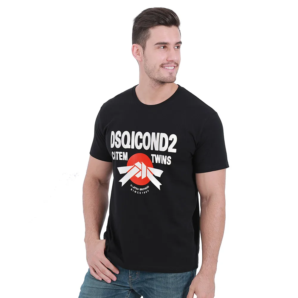 Брендовая футболка DSQICOND2 2019 DSQ2 модные мужские и женские футболки с круглым